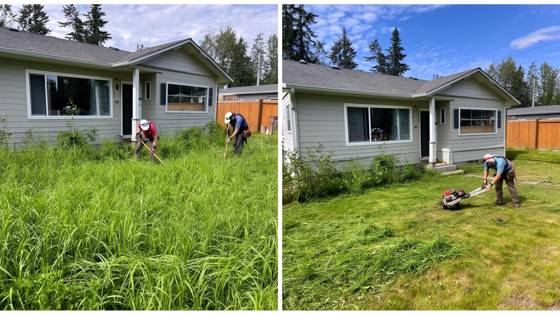 Overgrown Yard Cleanup